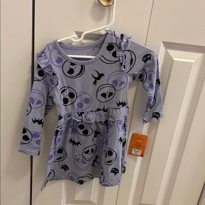 Purple Long Sleeve Halloween Dress